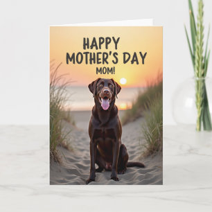 Glossy Sunset Happy Mothers Day Card