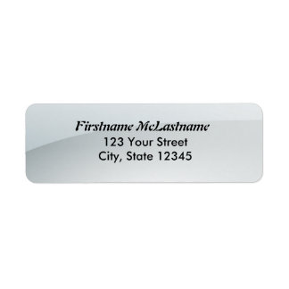 Glossy white address labels