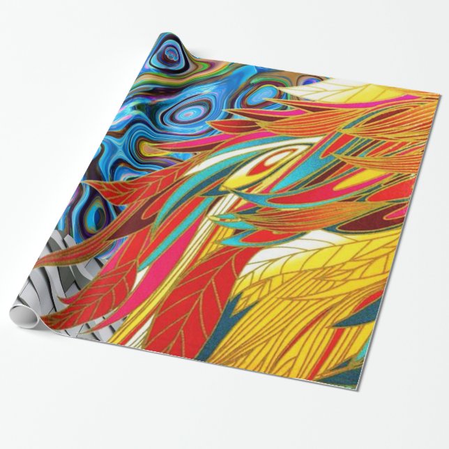 Glossy Wrapping Paper, Abstract Paper (Unrolled)