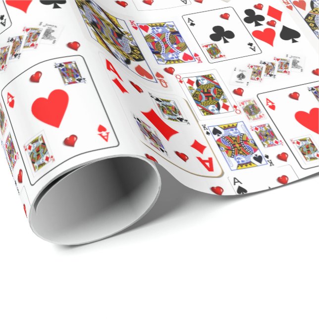 Glossy Wrapping Paper Ace Playing Cards (Roll Corner)