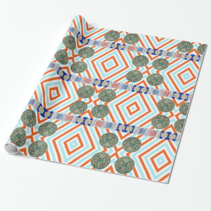 Glossy Wrapping Paper, Aztec Stripe Wrapping Paper