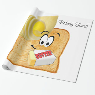 Glossy Wrapping Paper, Bakery Toast Butter Wrapping Paper