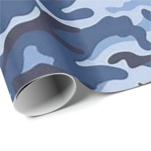 Glossy Wrapping Paper Blue Army