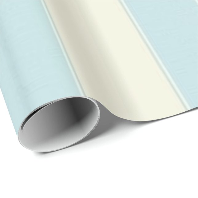 Glossy Wrapping Paper Blue Beige Stripe (Roll Corner)