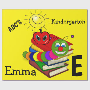 Glossy Wrapping Paper, Bookworm Books Bee Yellow Wrapping Paper