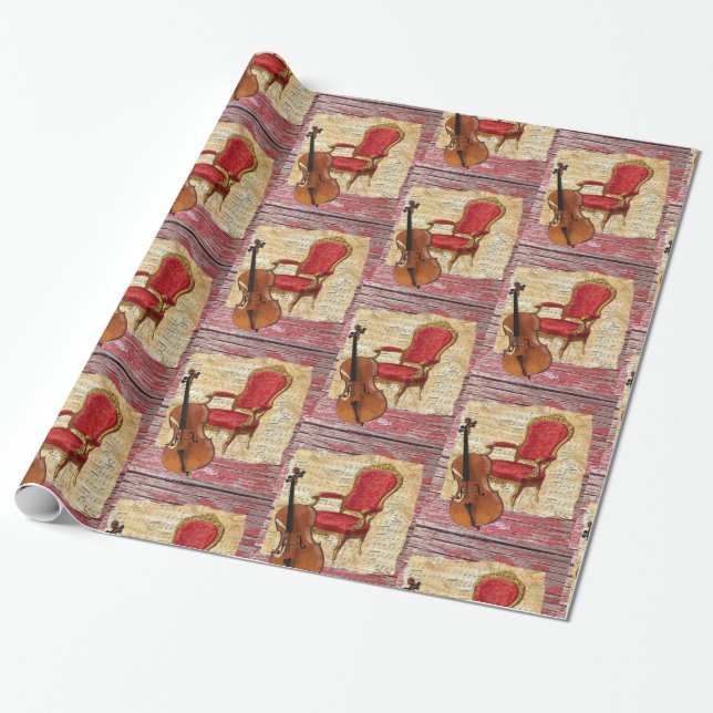 Glossy Wrapping Paper, Cello Victorian Wrapping Paper (Unrolled)