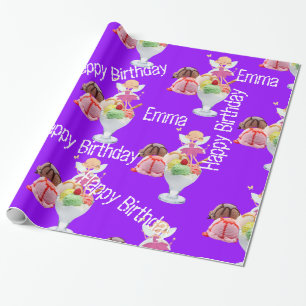 Glossy Wrapping Paper, Fairy Happy Birthday Wrapping Paper