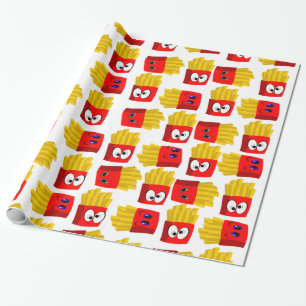 Glossy Wrapping Paper, French Fries Paper