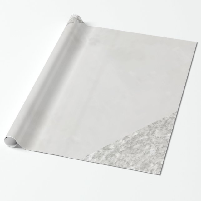 Glossy Wrapping Paper, Grey Silver Wrapping Paper (Unrolled)
