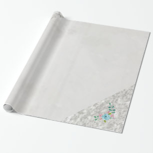 Glossy Wrapping Paper, Grey Silver Wrapping Paper