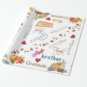 Glossy Wrapping Paper Happy Thanksgiving Day