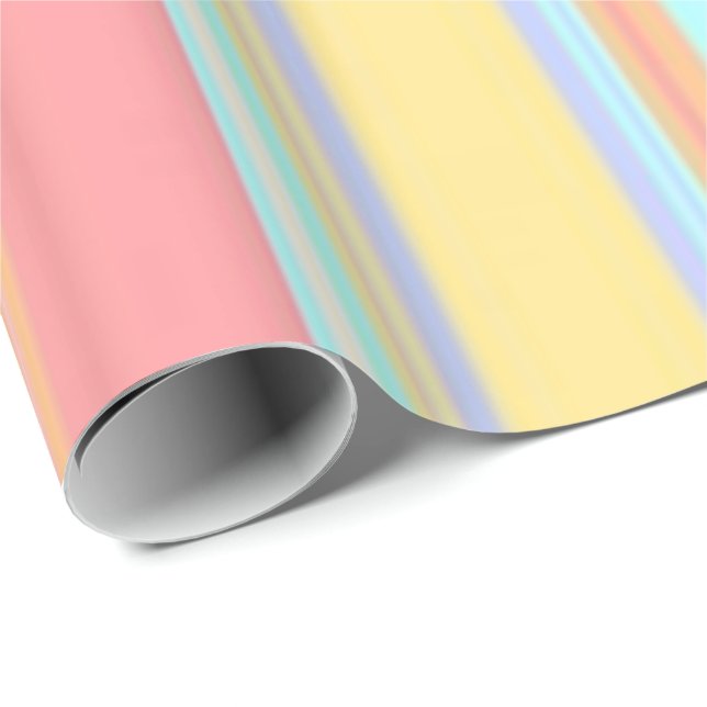 Glossy Wrapping Paper Pastel Stripe (Roll Corner)