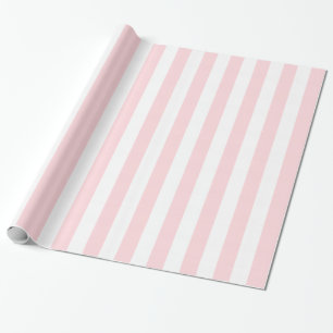 Glossy Wrapping Paper Pink & White Stripe 