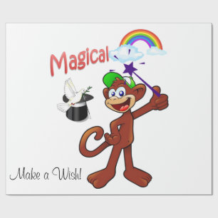 Glossy Wrapping Paper, Rainbow Monkey Magical Wrapping Paper