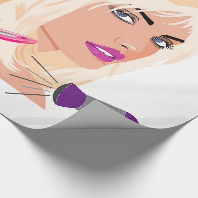 Glossy Wrapping Paper, Stylist Beauty Salon Paper (Corner)