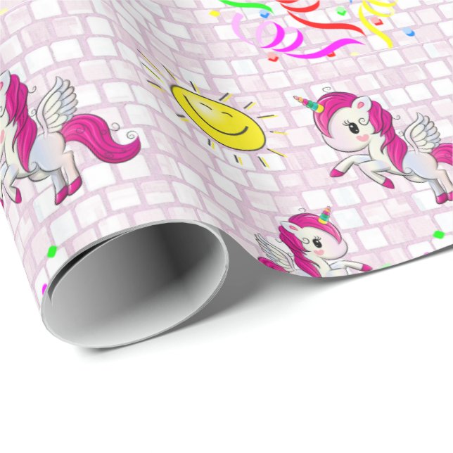 Glossy Wrapping Paper Unicorn (Roll Corner)