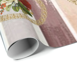 Glossy Wrapping Paper Victorian Floral