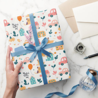 Glossy Wrapping Paper with a playful pattern