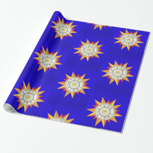 Glossy Wrapping Paper, Yellow Stars Paper