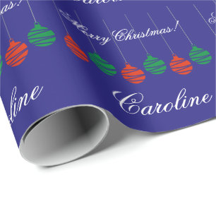 Glossy wrappingpaper for elegant Christmas present