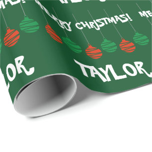 Glossy wrappingpaper with personalised name