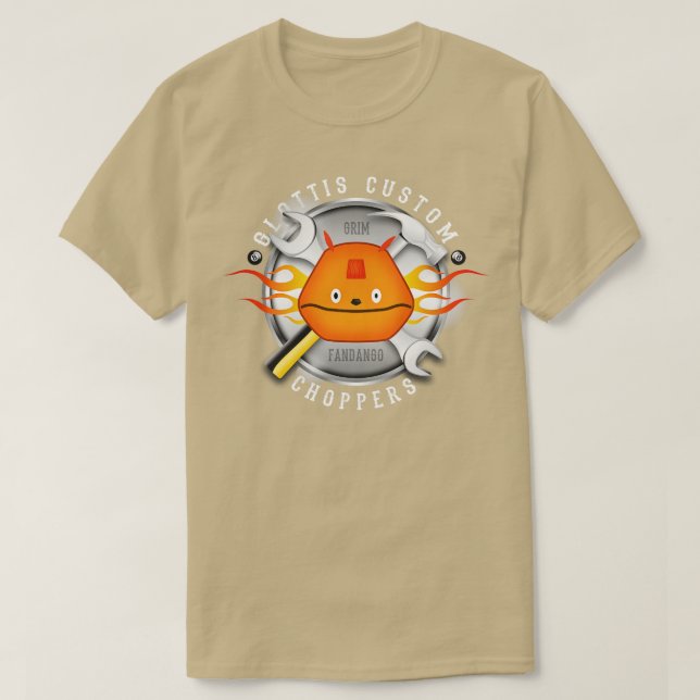 Glottis Custom Choppers  T-Shirt (Design Front)