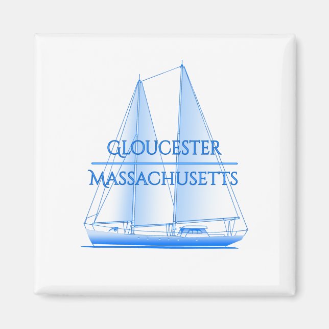 Gloucester Coastal Nautical Sailing Sailor Magnet (Front)