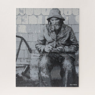 Gloucester Fisherman Mending His Nets Jigsaw Puzzle