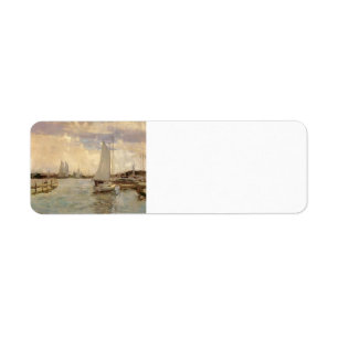 Gloucester Harbour by John Henry Twachtman Return Address Label