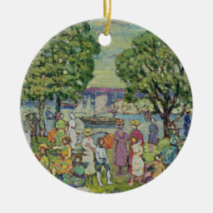 Gloucester Harbour (oil on canvas) Ceramic Ornament