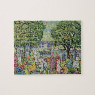 Gloucester Harbour (oil on canvas) Jigsaw Puzzle