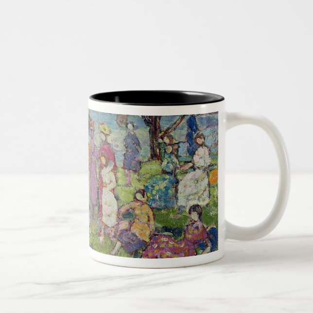 Gloucester Harbour (oil on canvas) Two-Tone Coffee Mug (Right)