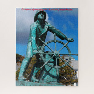 Gloucester Massachusetts. Christmas Greetings Jigsaw Puzzle