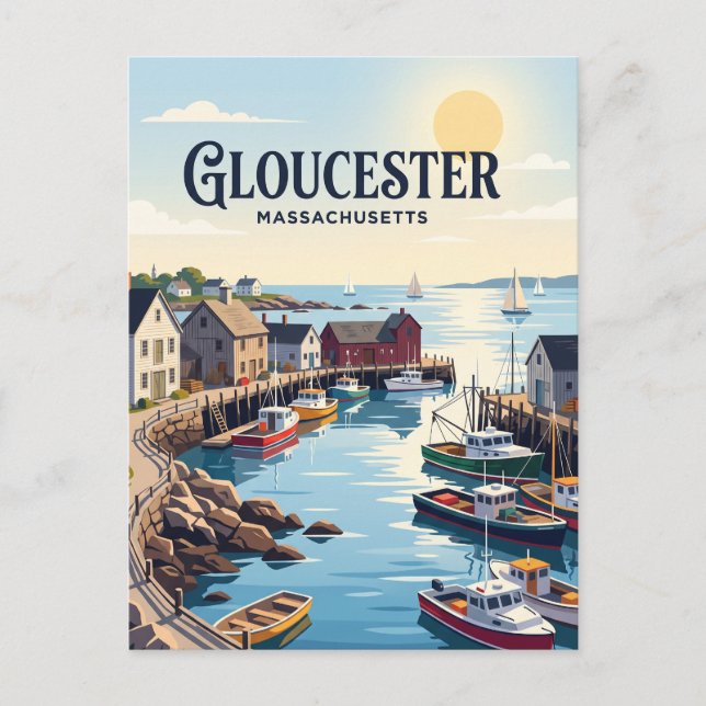 Gloucester, Massachusetts Postcard (Front)