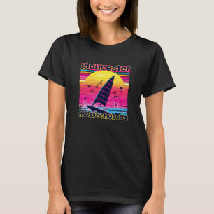 Gloucester Retro 80s Style Souvenir Beach T-Shirt