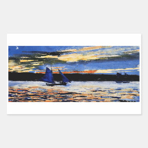 Gloucester Sunset by Winslow Homer  Rectangular Sticker
