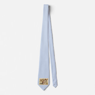 Gloucestershire County England Old Antiquarian Map Tie