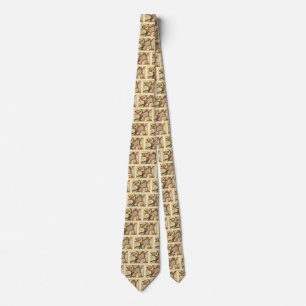 Gloucestershire County England Old Antiquarian Map Tie