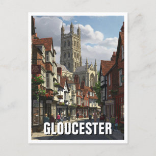 Gloucestershire England Travel Cathedral Postcard