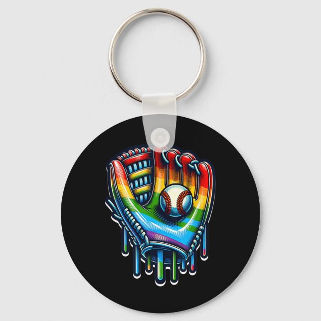 Glove Drip - Rainbow Softll And Sell Dripping, Pri Key Ring (Front)