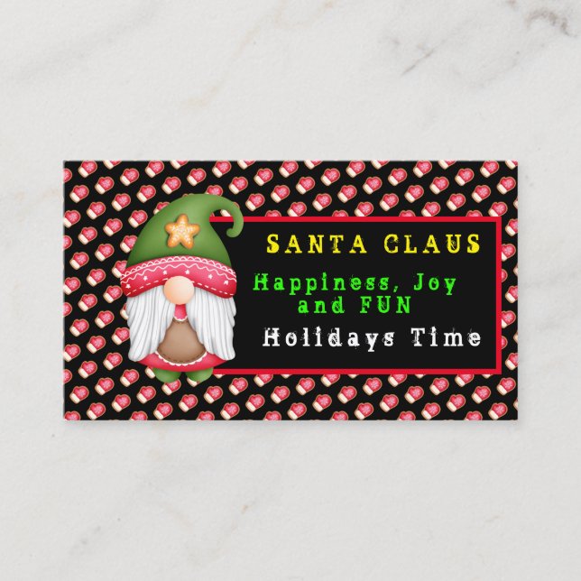 Glove Gnome Customise Colour and Text Business Card (Front)