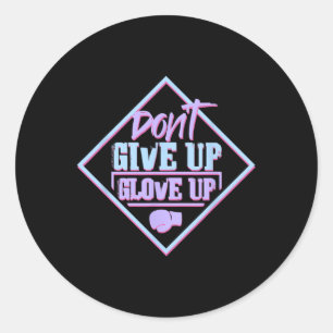Glove Up For Fitness Boxing Ring - I Love Kickboxi Classic Round Sticker