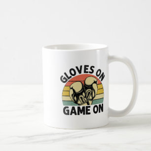 Gloves On Game On Boxer Sports Strength Gym Athlet Coffee Mug