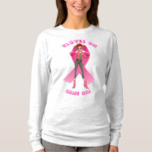 Gloves On, Game On! Breast Cancer Awareness T-Shirt