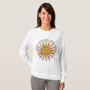 Glow At Your Own Pace Retro Sun Aesthetic T-Shirt
