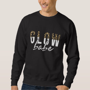 Glow Babe Glowing Skin Aesthetician Leopard Skinca Sweatshirt