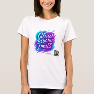 Glow Beyond Limits   Motivational Neon Quote Desig T-Shirt