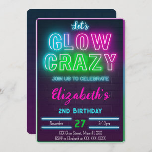 Glow Birthday Invitation