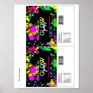 Glow birthday party poster
