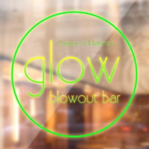 Glow Blowout Bar Add Your Name Neon Green